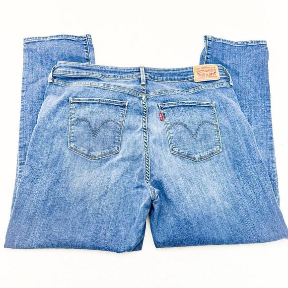 Levi's Classic Mid Rise Skinny Medium Wash Denim Jeans Size 18 - Picture 5 of 9